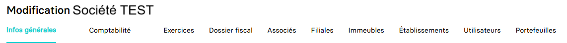 Aperçu menu modif dossier infos générales